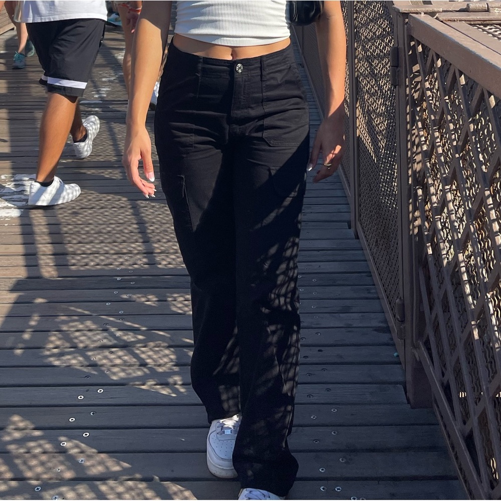 Black cargo pants